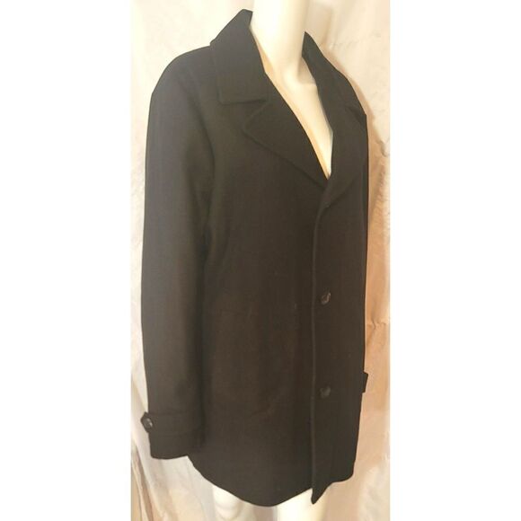 London Fog Double Breasted Wool Blend Pea Coat - Size M - Picture 2 of 9